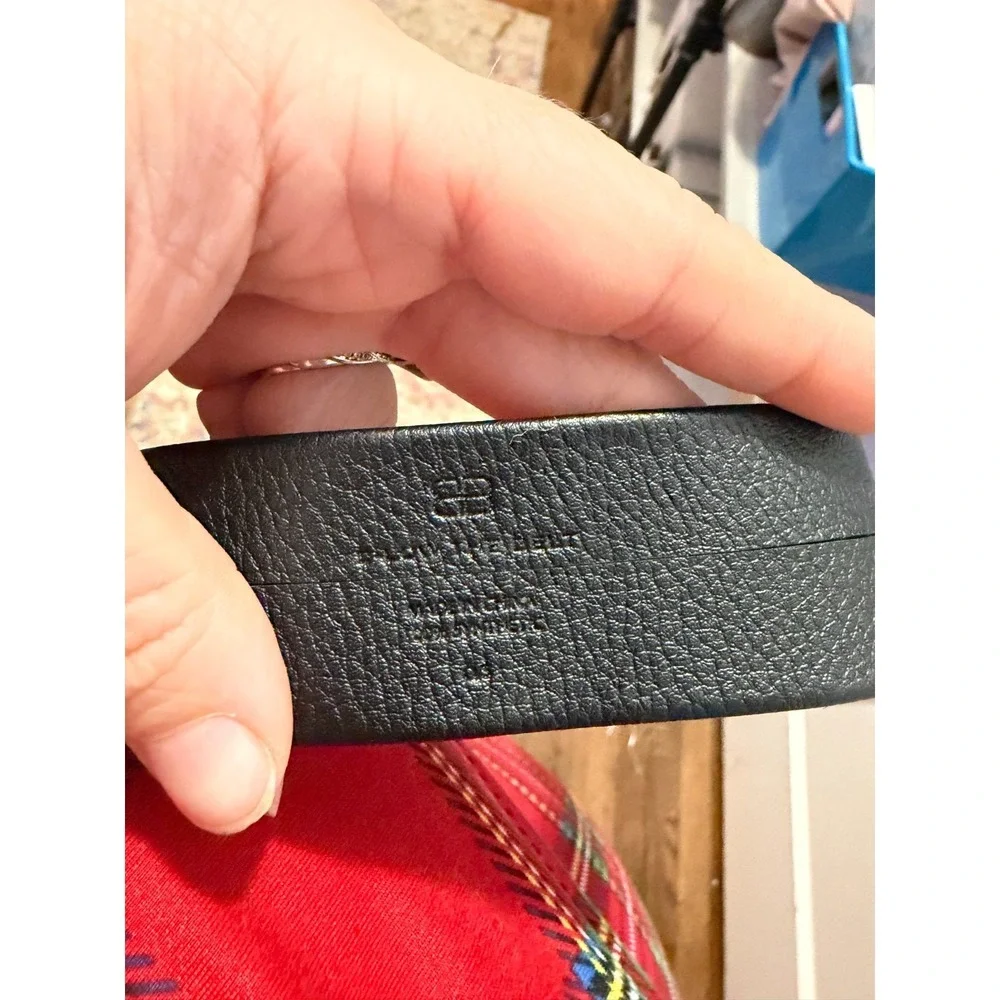 B-Low the Belt Black Pebbled Vegan Leather Belt in OS‎